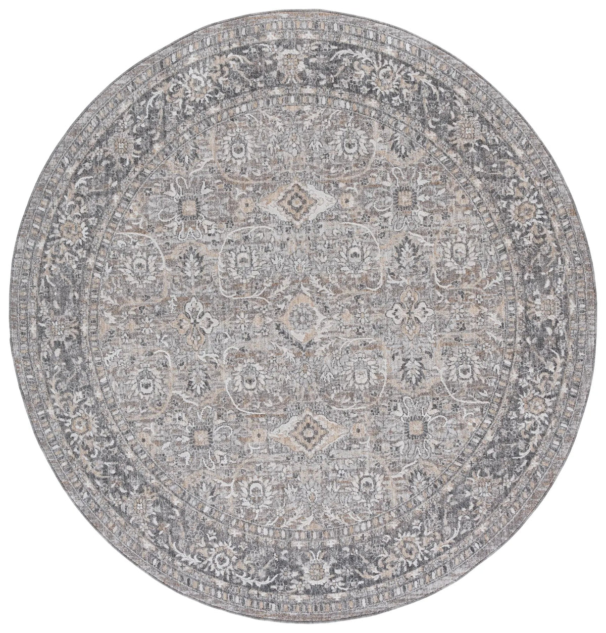 Safavieh Finley 6'-7" x 6'-7" Rug in Grey / Light Grey