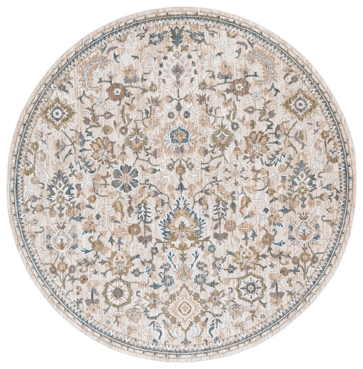 Safavieh Finley 6'-7" x 6'-7" Rug in Beige / Blue