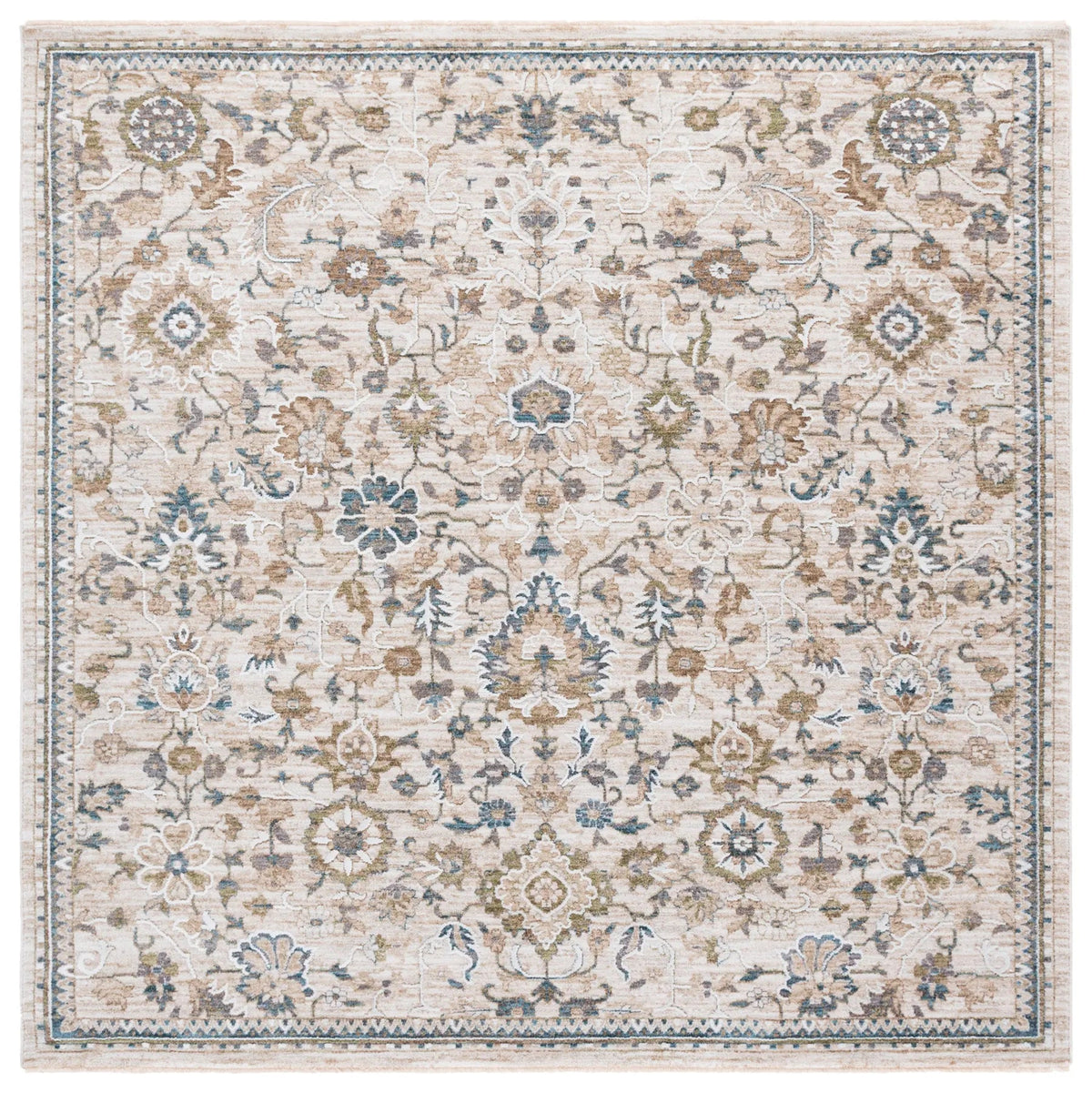 Safavieh Finley 6'-7" x 6'-7" Rug in Beige / Blue