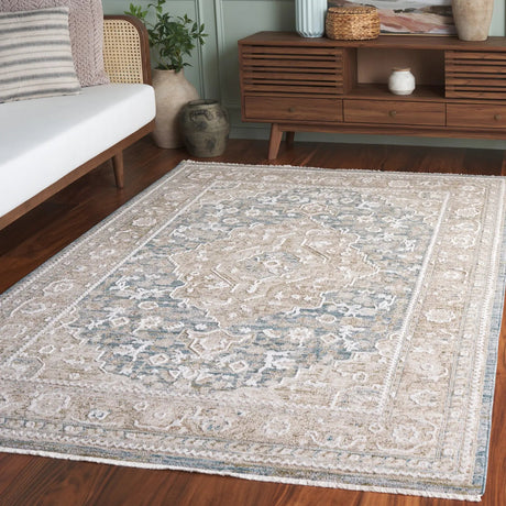 Safavieh Finley 4'-0" x 6'-0" Rug in Blue / Beige