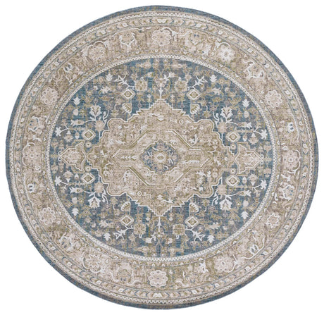 Safavieh Finley 6'-7" x 6'-7" Rug in Blue / Beige