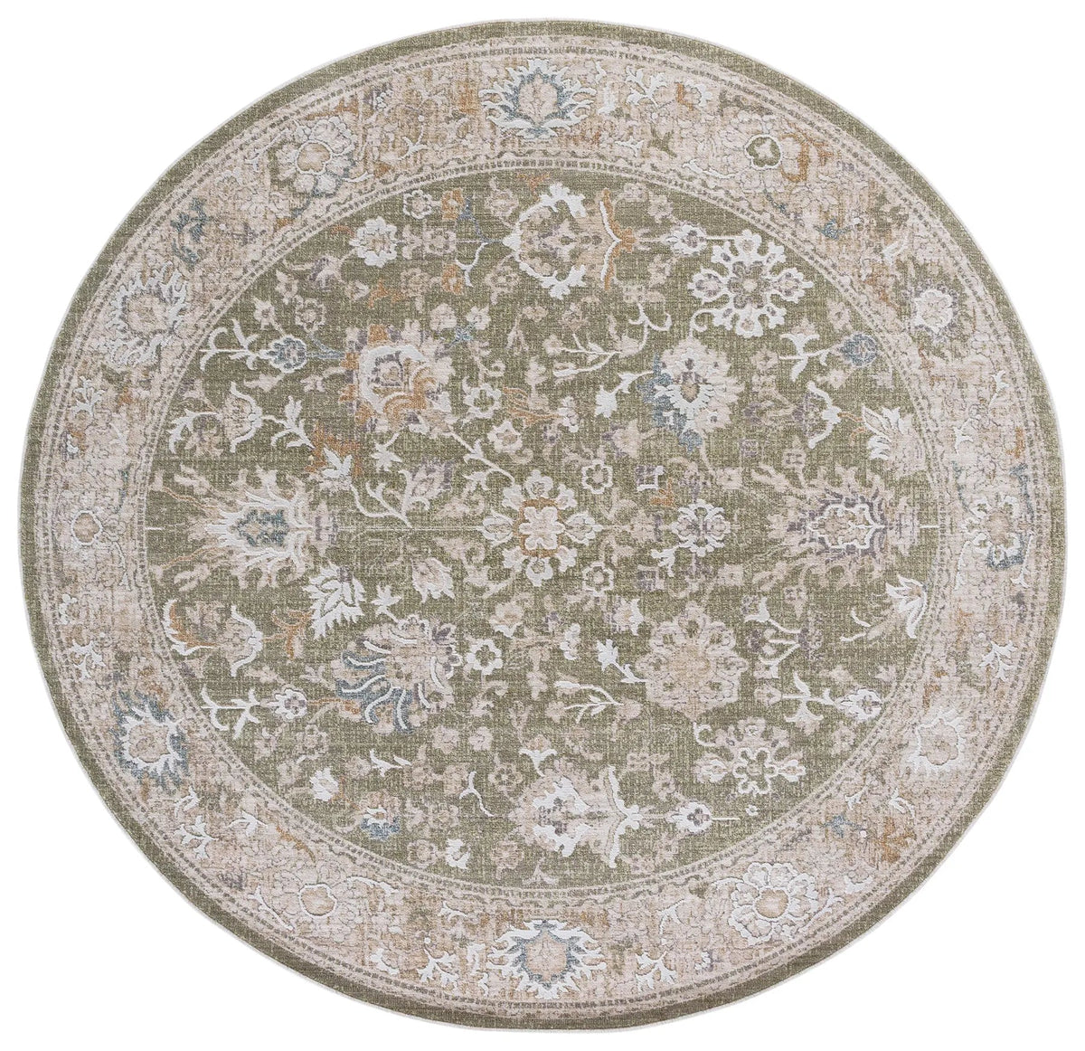 Safavieh Finley 6'-7" x 6'-7" Rug in Green / Beige