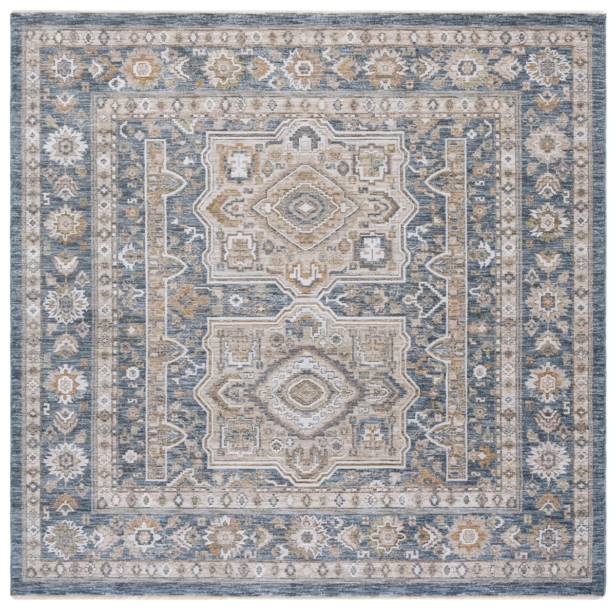 Safavieh Finley 6'-7" x 6'-7" Rug in Blue / Beige