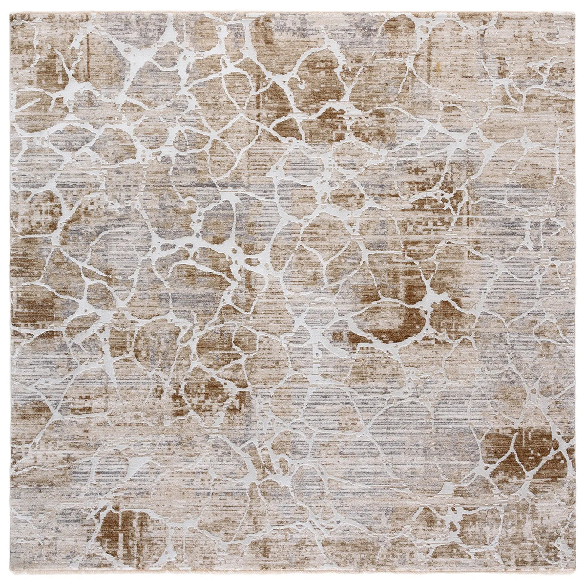 Safavieh Finley Modern 6'-7" x 6'-7" Rug in Beige / Ivory
