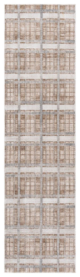 Safavieh Finley Modern 2'-2" x 10'-0" Rug in Beige / Grey