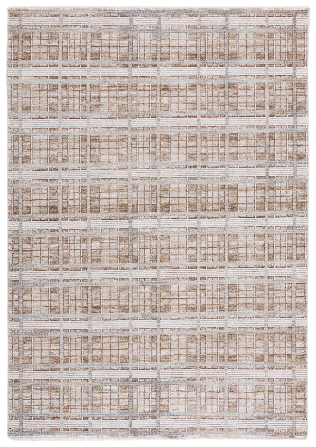 Safavieh Finley Modern 4'-0" x 6'-0" Rug in Beige / Grey