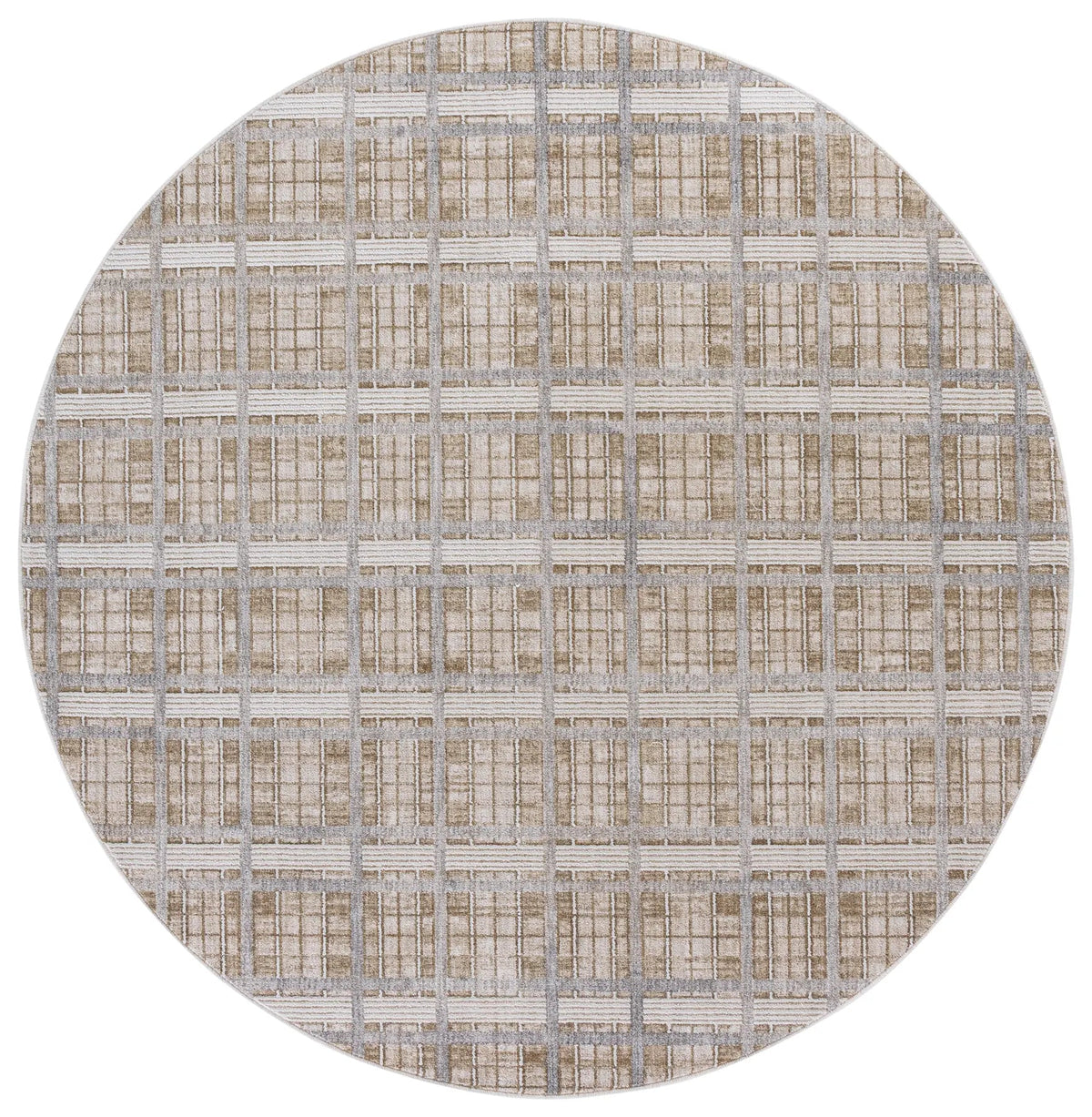 Safavieh Finley Modern 6'-7" x 6'-7" Rug in Beige / Grey