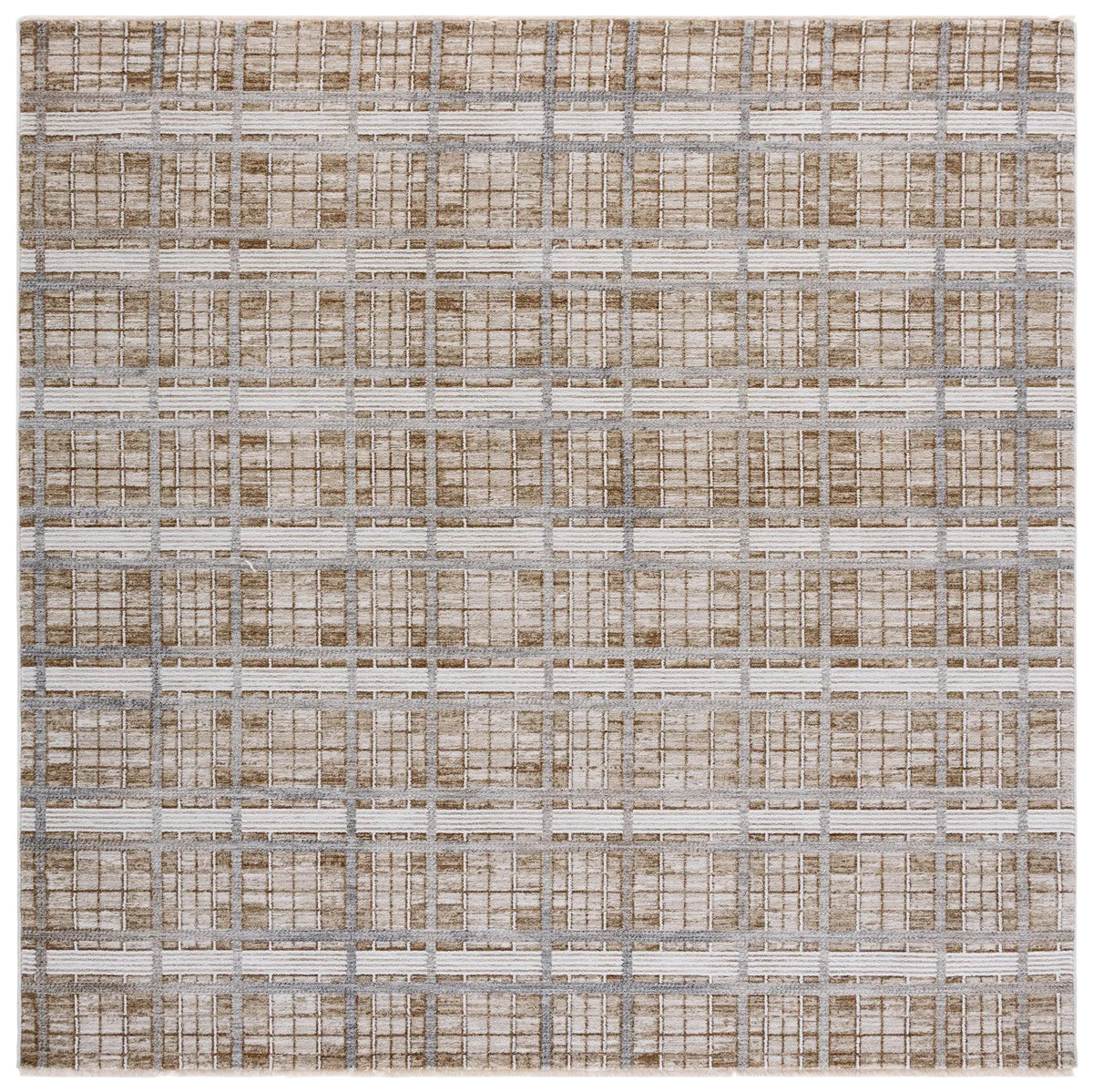 Safavieh Finley Modern 6'-7" x 6'-7" Rug in Beige / Grey