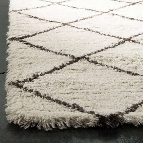 Safavieh Flokati Flk155A Ivory / Brown Rugs - Safavieh - flk155a - 3