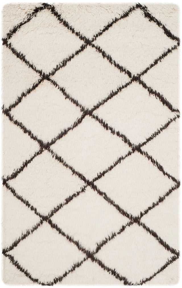 Safavieh Flokati Flk155A Ivory / Brown Rugs - Safavieh - flk155a - 3