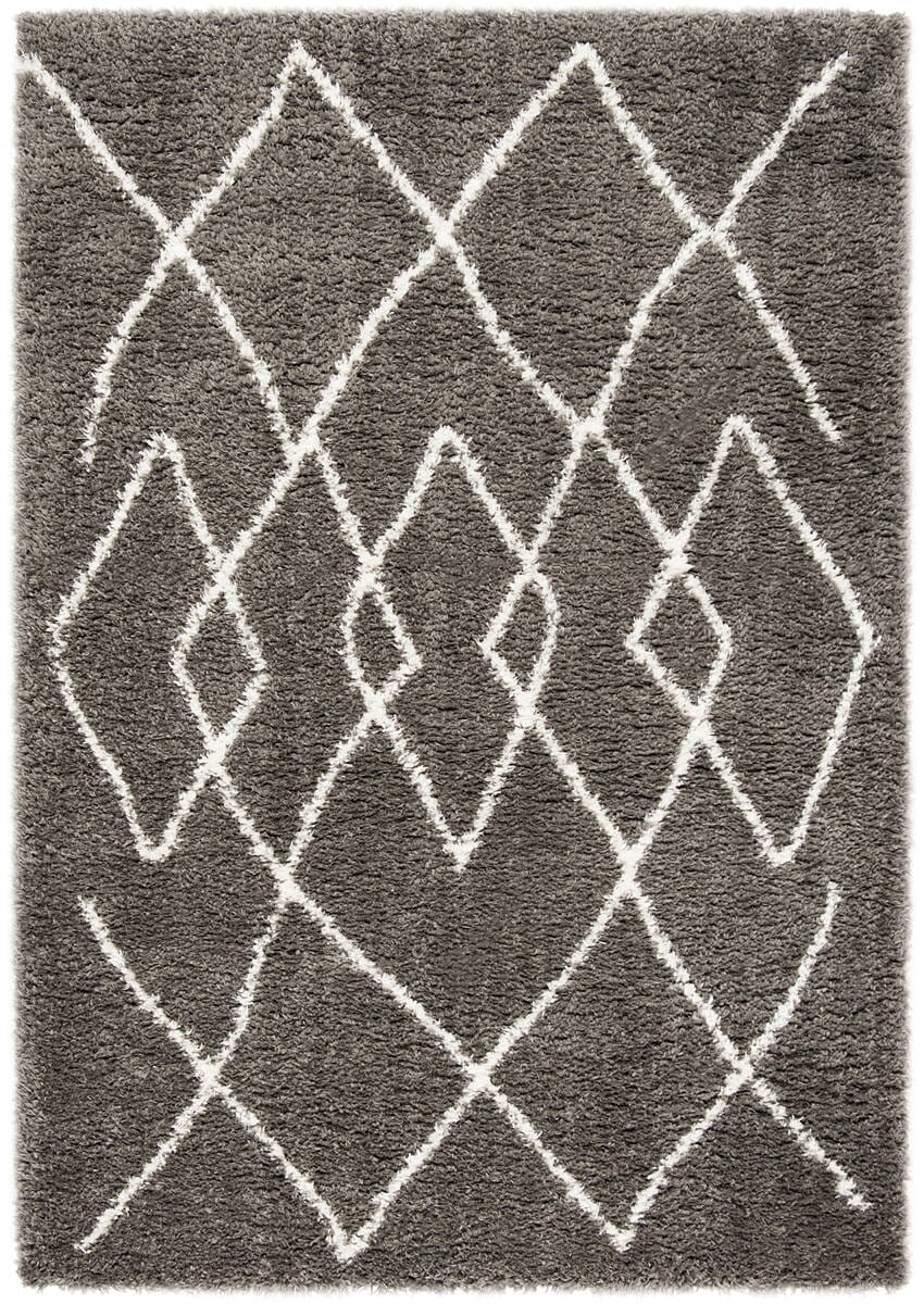 Safavieh Flokati Shag Flk965H Charcoal / Ivory Rugs - Safavieh - flk965h - 5