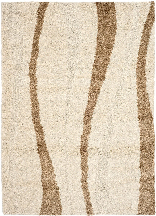 Safavieh Florida Shag Sg451 - 1128 Cream / Dark Brown Rugs - Safavieh - sg451 - 1128 - 4r