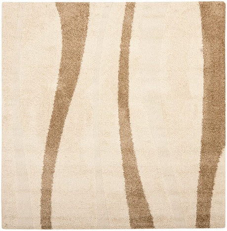 Safavieh Florida Shag Sg451 - 1128 Cream / Dark Brown Rugs - Safavieh - sg451 - 1128 - 5sq