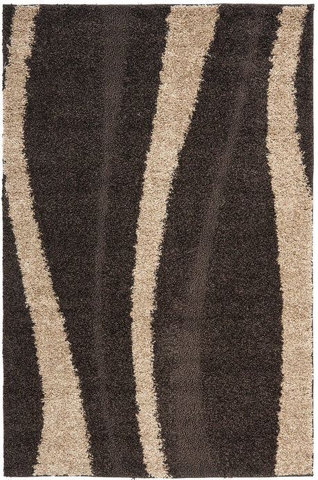 Safavieh Florida Shag Sg451 - 2813 Dark Brown / Beige Rugs - Safavieh - sg451 - 2813 - 4r