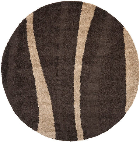 Safavieh Florida Shag Sg451 - 2813 Dark Brown / Beige Rugs - Safavieh - sg451 - 2813 - 4r