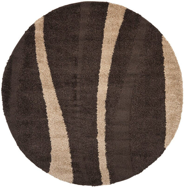 Safavieh Florida Shag Sg451 - 2813 Dark Brown / Beige Rugs - Safavieh - sg451 - 2813 - 4r