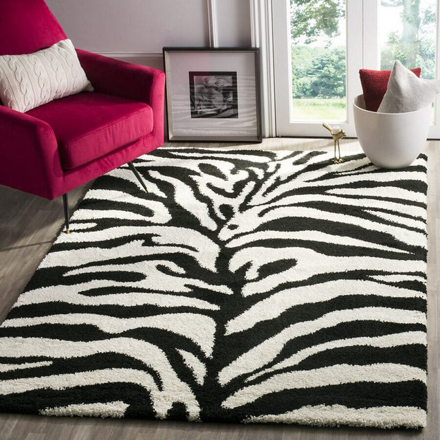 Safavieh Florida Shag Sg452 - 1290 Ivory / Black Rugs - Safavieh - sg452 - 1290 - 3