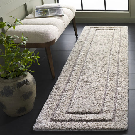 Safavieh Florida Shag 2'-3" x 8'-0" Rug in Beige / Dark Beig