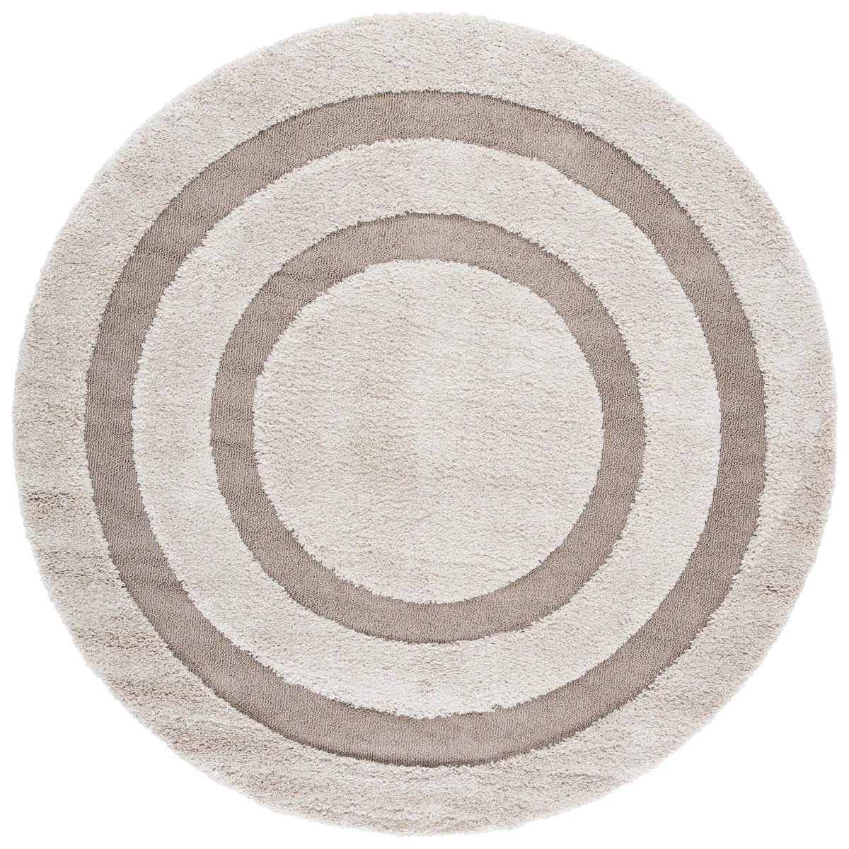 Safavieh Florida Shag 6'-7" x 6'-7" Rug in Beige / Dark Beig