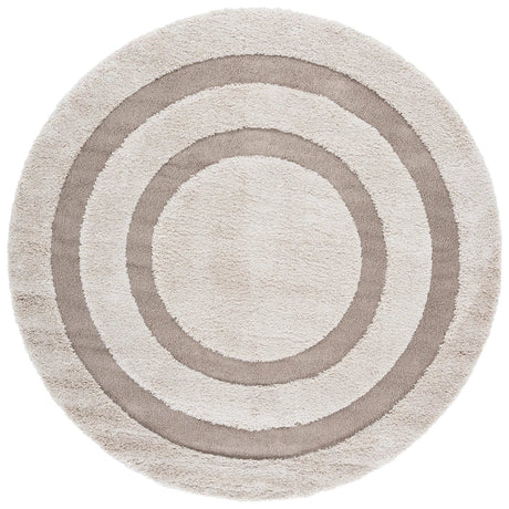 Safavieh Florida Shag 6'-7" x 6'-7" Rug in Beige / Dark Beig