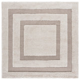 Safavieh Florida Shag 6'-7" x 6'-7" Rug in Beige / Dark Beig