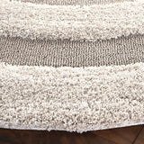 Safavieh Florida Shag 6'-7" x 6'-7" Rug in Beige / Dark Beig