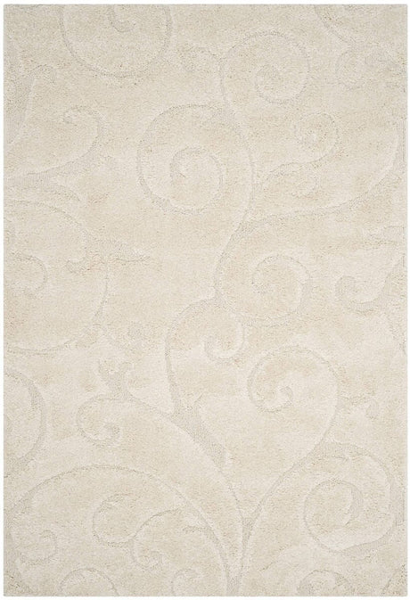 Safavieh Florida Shag Sg455 - 1111 Creme / Creme Rugs - Safavieh - sg455 - 1111 - 4r