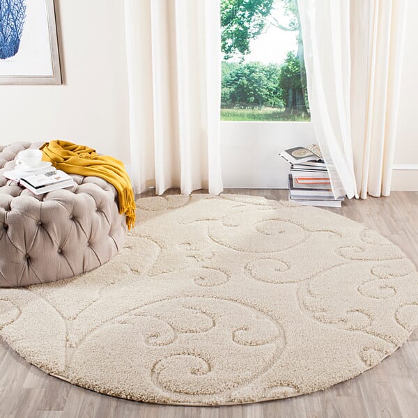 Safavieh Florida Shag Sg455 - 1111 Creme / Creme Rugs - Safavieh - sg455 - 1111 - 7sq