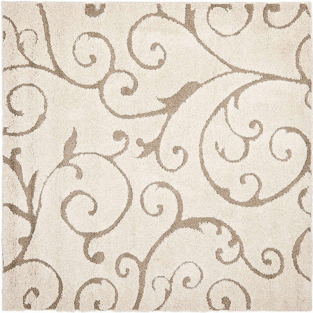 Safavieh Florida Shag Sg455 - 1113 Cream / Beige Rugs - Safavieh - sg455 - 1113 - 4sq