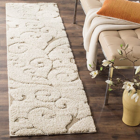 Safavieh Florida Shag Sg455 - 1113 Cream / Beige Rugs - Safavieh - sg455 - 1113 - 5sq