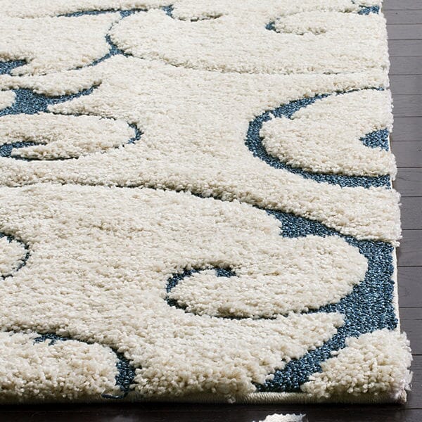 Safavieh Florida Shag Sg455 - 1165 Cream / Blue Rugs - Safavieh - sg455 - 1165 - 3