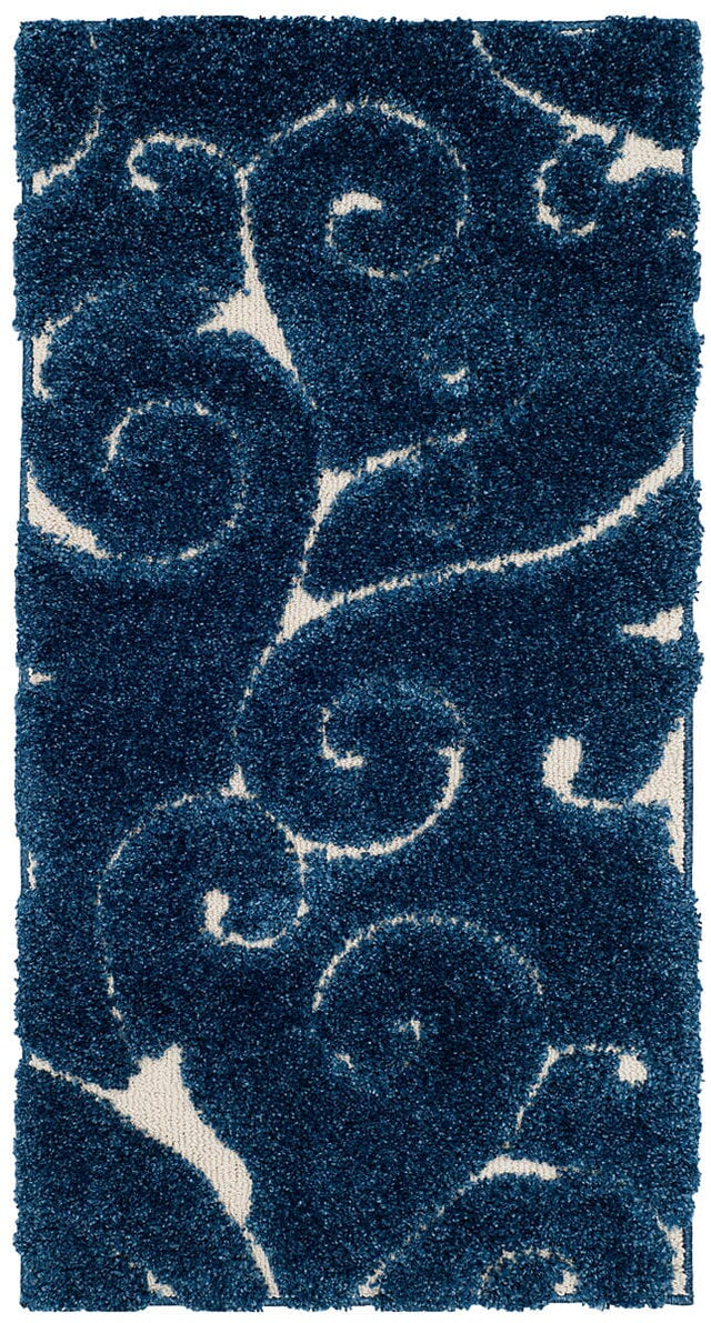 Safavieh Florida Shag Sg455 - 6511 Dark Blue / Cream Rugs - Safavieh - sg455 - 6511 - 27