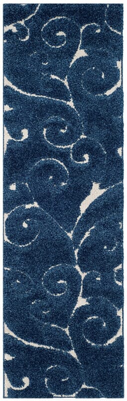 Safavieh Florida Shag Sg455 - 6511 Dark Blue / Cream Rugs - Safavieh - sg455 - 6511 - 29