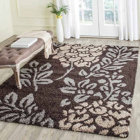 Safavieh Florida Shag Sg456 - 2880 Dark Brown / Grey Rugs - Safavieh - sg456 - 2880 - 3