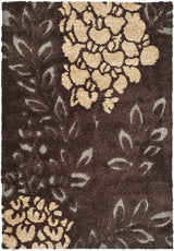 Safavieh Florida Shag Sg456 - 2880 Dark Brown / Grey Rugs - Safavieh - sg456 - 2880 - 4sq
