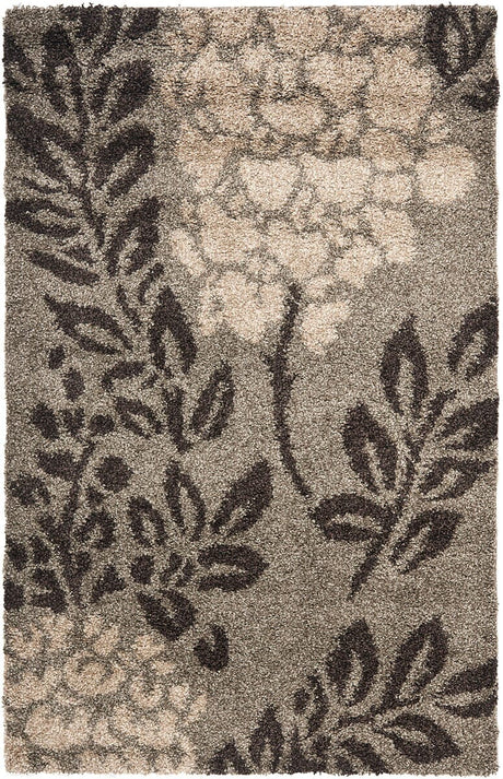 Safavieh Florida Shag Sg456 - 7928 Smoke / Dark Brown Rugs - Safavieh - sg456 - 7928 - 4r