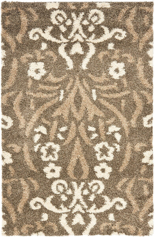 Safavieh Florida Shag Sg457 - 7913 Smoke / Beige Rugs - Safavieh - sg457 - 7913 - 4r