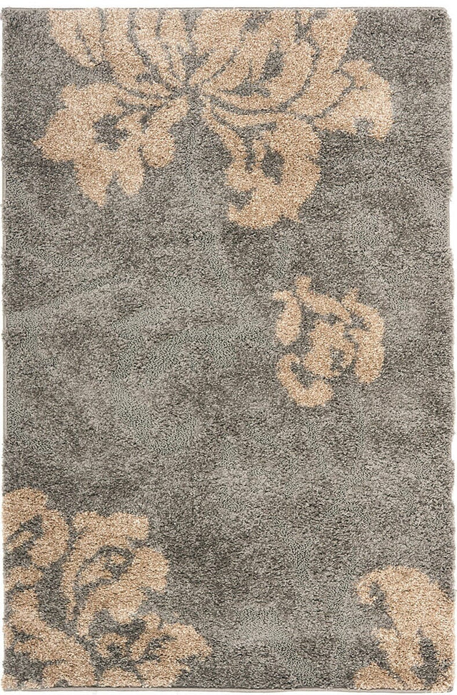 Safavieh Florida Shag Sg458 - 8013 Grey / Beige Rugs - Safavieh - sg458 - 8013 - 4r