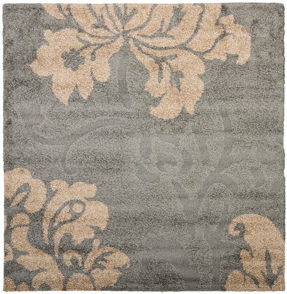 Safavieh Florida Shag Sg458 - 8013 Grey / Beige Rugs - Safavieh - sg458 - 8013 - 4sq