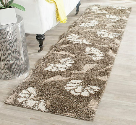 Safavieh Florida Shag Sg459 - 7913 Smoke / Beige Rugs - Safavieh - sg459 - 7913 - 4sq