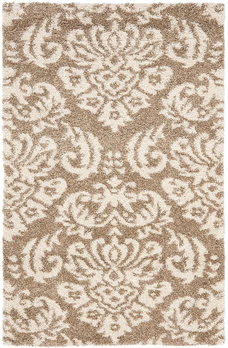 Safavieh Florida Shag Sg460 - 1311 Beige / Cream Rugs - Safavieh - sg460 - 1311 - 4r