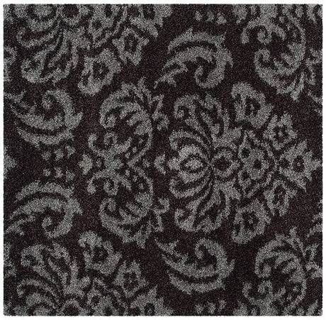 Safavieh Florida Shag Sg460 - 2879 Dark Brown / Smoke Rugs - Safavieh - sg460 - 2879 - 4sq