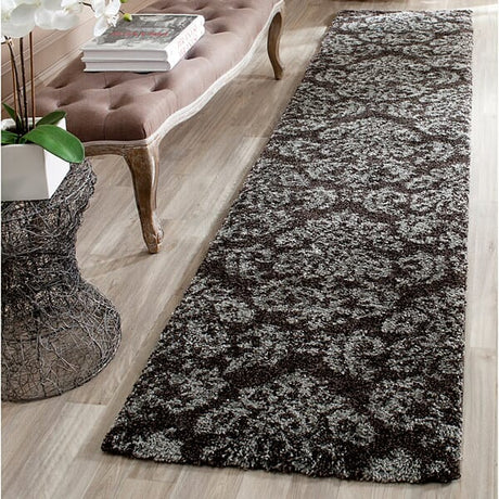 Safavieh Florida Shag Sg460 - 2879 Dark Brown / Smoke Rugs - Safavieh - sg460 - 2879 - 4sq