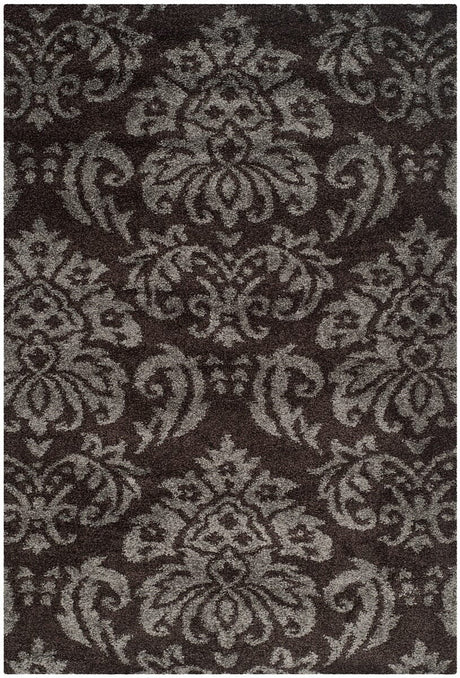 Safavieh Florida Shag Sg460 - 2879 Dark Brown / Smoke Rugs - Safavieh - sg460 - 2879 - 5r