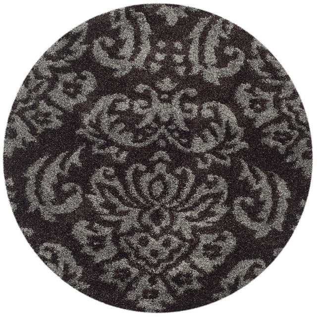 Safavieh Florida Shag Sg460 - 2879 Dark Brown / Smoke Rugs - Safavieh - sg460 - 2879 - 5r