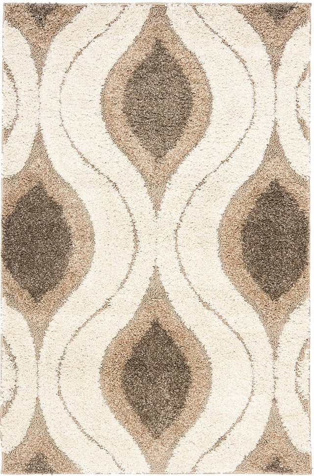 Safavieh Florida Shag Sg461 - 1179 Cream / Smoke Rugs - Safavieh - sg461 - 1179 - 4r