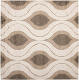 Safavieh Florida Shag Sg461 - 1179 Cream / Smoke Rugs - Safavieh - sg461 - 1179 - 4sq