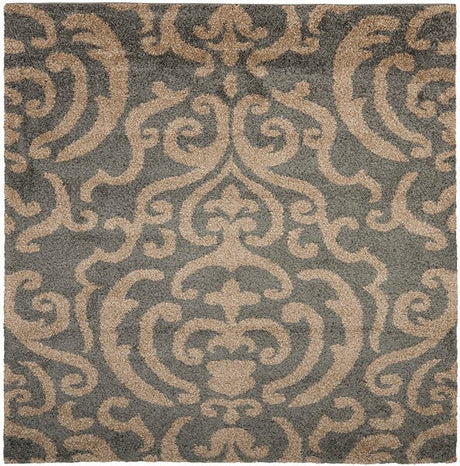 Safavieh Florida Shag Sg462 - 8013 Grey / Beige Rugs - Safavieh - sg462 - 8013 - 4sq