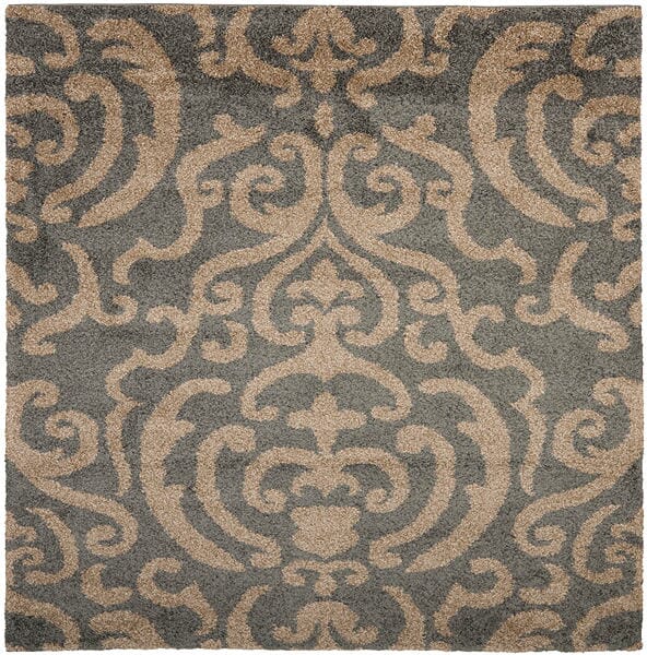 Safavieh Florida Shag Sg462 - 8013 Grey / Beige Rugs - Safavieh - sg462 - 8013 - 4sq