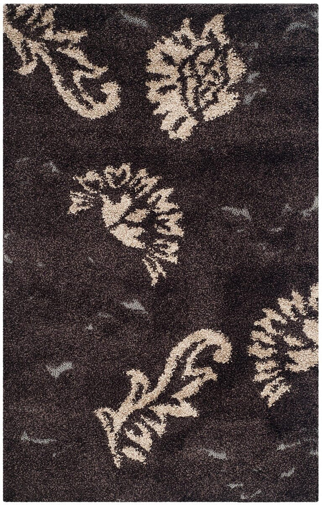 Safavieh Florida Shag Sg463 - 2879 Dark Brown / Smoke Rugs - Safavieh - sg463 - 2879 - 4r